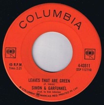 Simon &amp; Garfunkel Leaves That Are Green 45 rpm Homeward Bound Canadian Pressing - £3.90 GBP