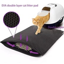 Estera de arena impermeable para gatos, caja de arena de doble capa, ant... - £17.17 GBP+