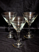 KROSNO 7&quot; Martini Glasses TRUE Pattern, 4.25&quot; Bowl - Set Of 3 - Made In ... - $21.80