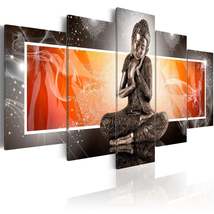 Tiptophomedecor Stretched Canvas Zen Art - Buddha And Ornaments - Stretched &amp; Fr - £70.81 GBP+