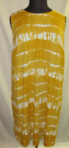 Cato mustard yellow tie dye dress, soft/stretchy, pockets, plus size 26/28W - £21.78 GBP
