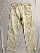 Vintage Levi&#39;s 550 USA Made Khaki Beige Relax Fit Jeans Pants W38 L34 Re... - $42.22