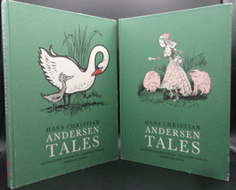 Hans Christian Andersen TALES Danish Hardcovers Two Volume Set Kai C. Art 1984 - £28.85 GBP