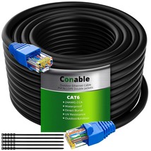 Cat6 Outdoor Ethernet Cable 25ft Heavy Duty Double Jackets Internet Cord Waterpr - £22.84 GBP