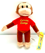 Curious George Monkey NWT 10&quot; Plush Brown Stuffed Animal Universal Toy F... - £11.25 GBP