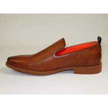 Men Tayno Dressy Casual Soft Leather Comfortable Slip on Loafer #ALPHA L Cognac image 5