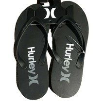 New NWT Hurley Logo Black Size 12 Men&#39;s Flip Flop Sandals - £17.17 GBP