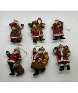 Santa Claus Vintage Blow Mold Christmas Ornaments Lot of 6 - €34,62 EUR