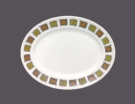 Myott Aztec L847 oval platter. Retro 1970s tableware made in England. - £42.80 GBP