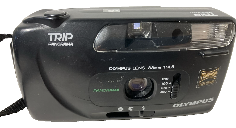 Primary image for Olympus Trip Panorama 35mm Point & Shoot Camera TESTED WORKS!