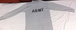 Akwatek Rare Us Army Test Unique Pt Long Sleeve Shirt Very Few Made Gray Medium - $272.03