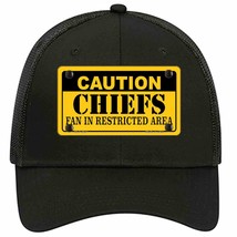 Caution Chiefs Novelty Black Mesh License Plate Hat - £22.80 GBP