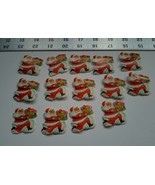 Home Treasure Paper Christmas Stickers Red Santa Running With Presents G... - £2.13 GBP