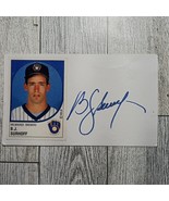 1988 Panini Album Sticker BJ Surhoff #120 Autograph on Attached Index Card - $6.65 CAD