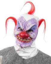 Clown Mask Creepy Red Hair Evil Scary Creepy Ugly Halloween Costume MB1004 - £54.75 GBP