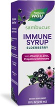 Nature&#39;s Way Sambucus Elderberry Immune Syrup, Daily Immune Support*, Black Elde - £40.75 GBP