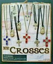 Vintage Mini Crosses Gumball Vending Machine Charms Header Display Card #311 - £11.21 GBP