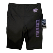 Kansas State Wildcats Colosseum Womens Shorts Black Stretch Athletics Logo S New - £11.38 GBP