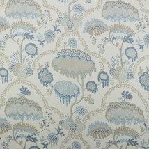Duralee Lisboa Natural Blue Botanical Tree 100% Linen Fabric By The Yard 54&quot;W - £30.71 GBP