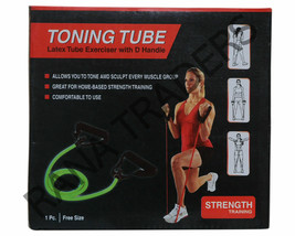 Toning Tube for Exercise Single Resistance Band Fitness Men Women Easy Use Exerc - £29.48 GBP