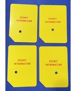 Vintage 1960 Mattel Lie Detector Game Pieces Parts: 4 “Secret Informatio... - $10.87 CAD