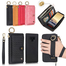 For Samsung Note 20 S8 S20+ Detachable Magnetic Leather Wallet Case Zipper Cover - £63.68 GBP
