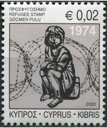 Cyprus 2020. Refugee Fund Stamp 2020 (MNH OG) Stamp - £0.77 GBP