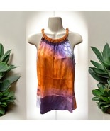 ELIE TAHARI Womens Orange Silk Halter Braided Tie Back Top Shirt Blouse ... - $844.46 MXN