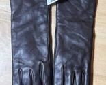 Size 6 1/2 NEW Bloomingdale&#39;s Color: Luggage Leather Gloves with Cashmer... - £31.69 GBP