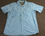 Eddie Bauer Sport Men&#39;s Size Medium Blue Vented Shirt Fishing Hiking Out... - $14.79