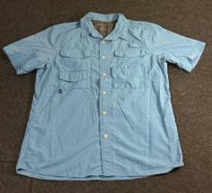 Eddie Bauer Sport Men&#39;s Size Medium Blue Vented Shirt Fishing Hiking Out... - £11.80 GBP