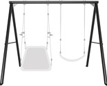 Upgraded 2 Seats Large Swing Frame Heavy Duty Metal Swing Stand With Gro... - $344.99