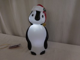 Holiday Time 11&quot; Light Up Tabletop Penguin Blow Mold, New w/Tags - £17.12 GBP