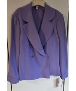 NWT Womens Plus 18W Anne Klein Blue Double Breasted Wool Blazer - $717.99 MXN