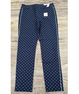 Old Navy Pixie Ankle Pants Navy Blue/Turquoise Polka Dot, Stretch, Women... - £21.89 GBP