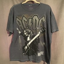 AC/DC  Angus Young Dark Gray T-shirt Adult Large Photo Negative - $17.82