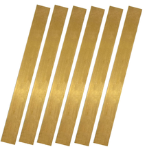Brass Strip Brass Shim Stock Assortment 1&quot; Width x 6&quot; Length 0.002&quot; 6 Pieces - £11.95 GBP