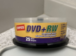 Staples Branded DVD+RW Discs - 13 pcs - $8.29 CAD