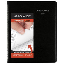 AT-A-GLANCE DayMinder Executive 2024 Weekly Monthly Planner with Notes Black - £23.73 GBP