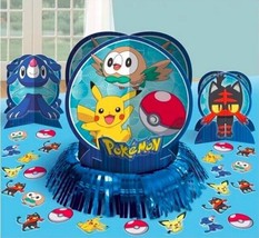 POKEMON Classic Table 3 Piece Centerpiece Kit NEW Party with Pikachu &amp; Friends - £7.91 GBP