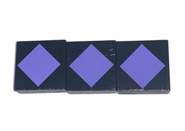 Qwirkle Replacement OEM 3 Purple Diamond Tiles Complete Set - £6.92 GBP