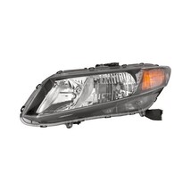 Headlight For 2012 Honda Civic Driver Side Black Chrome Housing Clear Lens-CAPA - £192.30 GBP