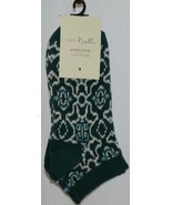 Simply Noelle Dark Green Teal White Ankle Socks One Size Fits Most - £5.58 GBP