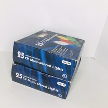 C9 Indoor/Outdoor Multicolored Christmas Lights 25 25’ Each - Lot Of Two Boxes - £22.11 GBP