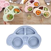 Baby Food Plate Kids Dinnerware Tableware Tray Car Shaped Cartoon Dishes - £12.63 GBP