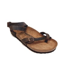 Birkenstock Yara Cork Footbed Oiled Leather Ankle Strap Sandals Womens 9 Habana - £95.08 GBP