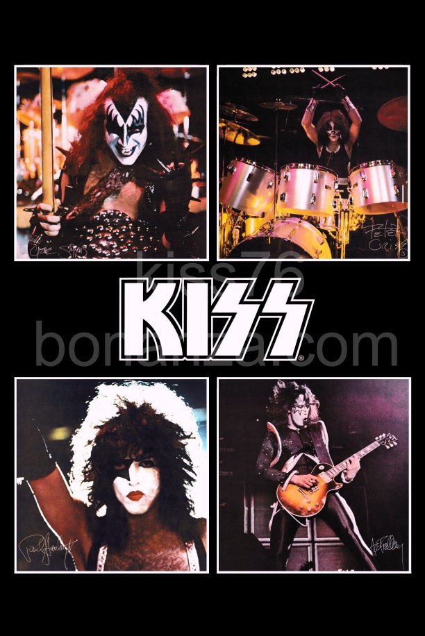 KISS Band Alive! Era Custom 20 x 30 Inch Poster Print - Gene Paul Peter Ace - $40.00