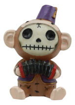 Furrybones Circus Monkey Playing An Accordion Voodoo Skeleton Statue Fur... - $14.99