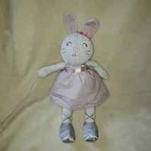 12&quot; Carter&#39;s 61332 White Pink Ballerina Bunny Rabbit Stuffed Animal Plush Toy - £39.56 GBP