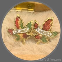 Ste. Anne Canada Double Maple Leaf Colorful Design Vintage Collectible P... - $6.86